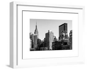 Cityscape with the Empire State Building and the New Yorker Hotel-Philippe Hugonnard-Framed Art Print