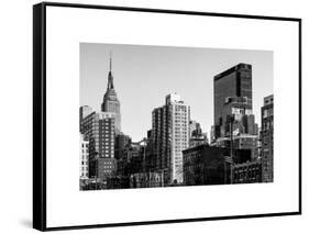 Cityscape with the Empire State Building and the New Yorker Hotel-Philippe Hugonnard-Framed Stretched Canvas