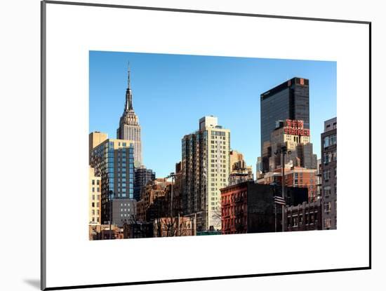 Cityscape with the Empire State Building and the New Yorker Hotel-Philippe Hugonnard-Mounted Art Print