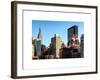 Cityscape with the Empire State Building and the New Yorker Hotel-Philippe Hugonnard-Framed Art Print