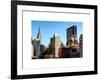 Cityscape with the Empire State Building and the New Yorker Hotel-Philippe Hugonnard-Framed Art Print