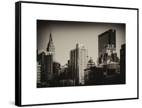 Cityscape with the Empire State Building and the New Yorker Hotel-Philippe Hugonnard-Framed Stretched Canvas