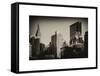 Cityscape with the Empire State Building and the New Yorker Hotel-Philippe Hugonnard-Framed Stretched Canvas