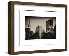 Cityscape with the Empire State Building and the New Yorker Hotel-Philippe Hugonnard-Framed Art Print