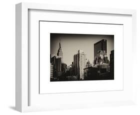 Cityscape with the Empire State Building and the New Yorker Hotel-Philippe Hugonnard-Framed Art Print