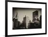 Cityscape with the Empire State Building and the New Yorker Hotel-Philippe Hugonnard-Framed Art Print