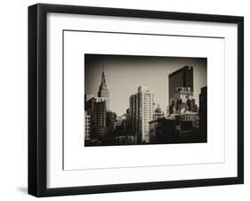 Cityscape with the Empire State Building and the New Yorker Hotel-Philippe Hugonnard-Framed Art Print