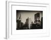 Cityscape with the Empire State Building and the New Yorker Hotel-Philippe Hugonnard-Framed Art Print