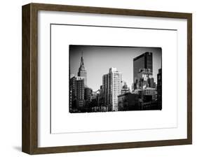 Cityscape with the Empire State Building and the New Yorker Hotel-Philippe Hugonnard-Framed Art Print