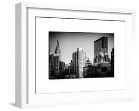 Cityscape with the Empire State Building and the New Yorker Hotel-Philippe Hugonnard-Framed Art Print