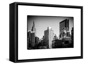 Cityscape with the Empire State Building and the New Yorker Hotel-Philippe Hugonnard-Framed Stretched Canvas