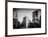 Cityscape with the Empire State Building and the New Yorker Hotel-Philippe Hugonnard-Framed Art Print