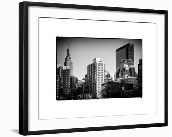 Cityscape with the Empire State Building and the New Yorker Hotel-Philippe Hugonnard-Framed Art Print