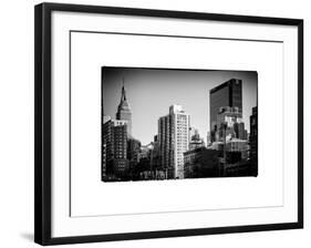 Cityscape with the Empire State Building and the New Yorker Hotel-Philippe Hugonnard-Framed Art Print