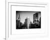 Cityscape with the Empire State Building and the New Yorker Hotel-Philippe Hugonnard-Framed Art Print