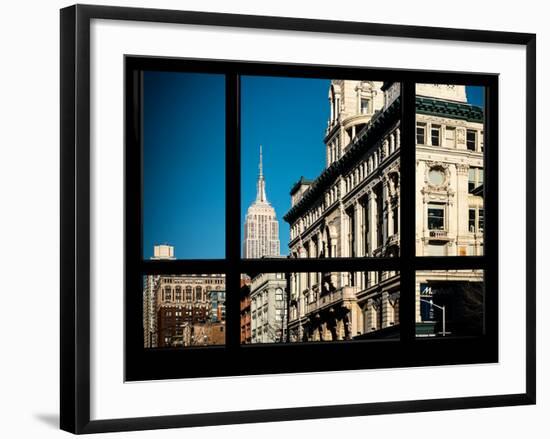 Cityscape with the Empire State Building - Downtown Manhattan - New York City - United States - USA-Philippe Hugonnard-Framed Photographic Print