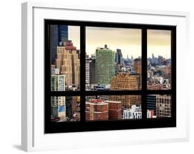 Cityscape with the New Yorker Hotel at Sunset - Manhattan, New York City, USA-Philippe Hugonnard-Framed Photographic Print