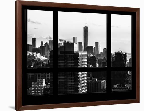 Cityscape with the One World Trade Center (1WTC) at Sunset - Manhattan, New York City, USA-Philippe Hugonnard-Framed Photographic Print