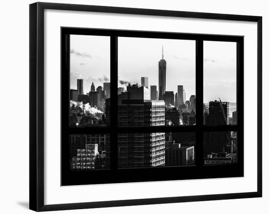 Cityscape with the One World Trade Center (1WTC) at Sunset - Manhattan, New York City, USA-Philippe Hugonnard-Framed Photographic Print