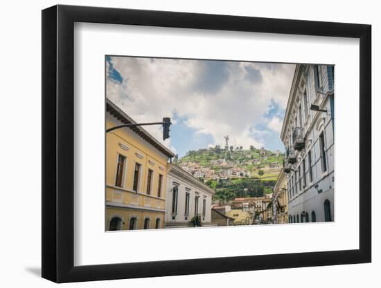 Cityscape with the Panecillo in the background, Quito, Ecuador, South America-Alexandre Rotenberg-Framed Photographic Print