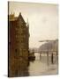 Cityscape with Warehouses Along an Amsterdam Canal Uilenburg-Willem Witsen-Stretched Canvas