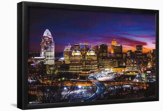 Cityscapes - Cincinnati, Ohio-Trends International-Framed Poster