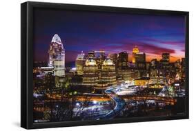 Cityscapes - Cincinnati, Ohio-Trends International-Framed Poster