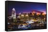 Cityscapes - Cincinnati, Ohio-Trends International-Framed Stretched Canvas