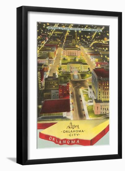 Civic Center at Night, Oklahoma City, Oklahoma-null-Framed Art Print