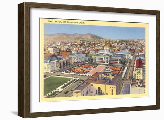 Civic Center Downtown, San Francisco, California-null-Framed Art Print