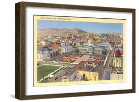 Civic Center Downtown, San Francisco, California-null-Framed Art Print