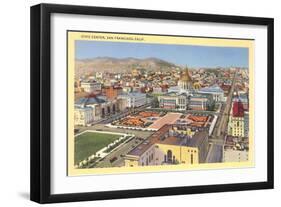 Civic Center Downtown, San Francisco, California-null-Framed Art Print