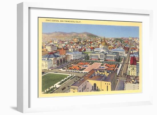 Civic Center Downtown, San Francisco, California-null-Framed Art Print