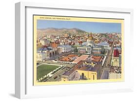 Civic Center Downtown, San Francisco, California-null-Framed Art Print