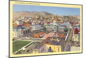 Civic Center Downtown, San Francisco, California-null-Mounted Art Print