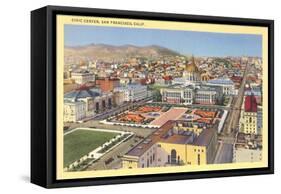 Civic Center Downtown, San Francisco, California-null-Framed Stretched Canvas