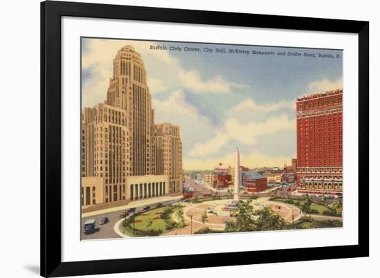 Civic Center, Statler Hotel, Buffalo-null-Framed Art Print