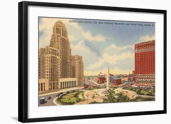 Civic Center, Statler Hotel, Buffalo-null-Framed Art Print