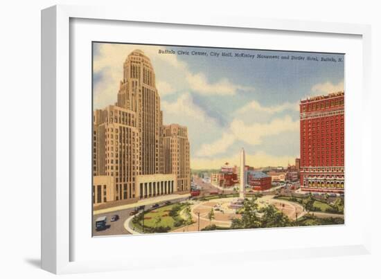 Civic Center, Statler Hotel, Buffalo-null-Framed Art Print