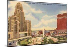 Civic Center, Statler Hotel, Buffalo-null-Mounted Art Print