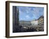 Civic Guard Dispersing Rioters in Milan, April 21, 1814-Giovanni Migliara-Framed Giclee Print