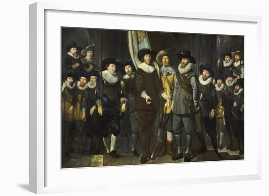 Civic Guard of the III District of Amsterdam, under the Command of  Cloeck and Rotgans-Thomas de Keyser-Framed Giclee Print