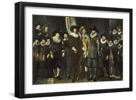 Civic Guard of the III District of Amsterdam, under the Command of  Cloeck and Rotgans-Thomas de Keyser-Framed Giclee Print