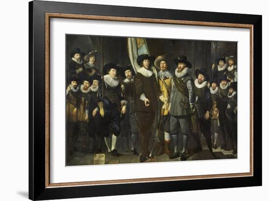 Civic Guard of the III District of Amsterdam, under the Command of  Cloeck and Rotgans-Thomas de Keyser-Framed Giclee Print