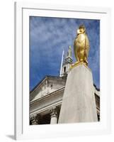 Civic Hall and Leeds Owl in Millennium Square, Leeds, West Yorkshire, Yorkshire, England, UK-Mark Sunderland-Framed Photographic Print