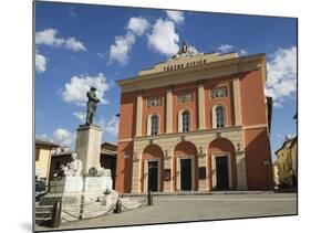 Civic Theatre, Piazza Vittorio Veneto, Norcia, Umbria, Italy, Europe-Jean Brooks-Mounted Photographic Print