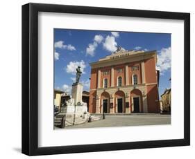 Civic Theatre, Piazza Vittorio Veneto, Norcia, Umbria, Italy, Europe-Jean Brooks-Framed Photographic Print