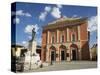 Civic Theatre, Piazza Vittorio Veneto, Norcia, Umbria, Italy, Europe-Jean Brooks-Stretched Canvas