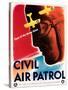 Civil Air Patrol: Eyes of the Home Skies, World War II aviation print.-Vernon Lewis Gallery-Stretched Canvas