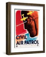 Civil Air Patrol: Eyes of the Home Skies, World War II aviation print.-Vernon Lewis Gallery-Framed Art Print